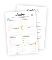 Printable för Lisleken i påskversion. Alla deltagare/lag får en penna och ska skriva tre svar på varje av åtta kategorier. Målet är inte att svara rätt utan att svara så likt de andra lagen/deltagarna som möjligt. Ju fler som skrivit samma som du, desto mer poäng får du!