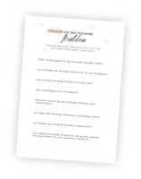 Printable för ‘Föräldraquiz’ som är en quiz med 8 frågor om den blivande mamman eller pappan.