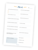 Printable till nyårsleken Mitt År med 17 frågor att skriva ut i A4-format. Fokuset är på det gångna året och vad du tar med dig och hoppas på inför nya året.