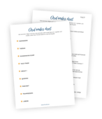 Printable för leken "Ord under året". Här ska deltagarna beskriva betydelsen av 9 st ord som förekommit under året. Vad betyder till exempel mammakorv och vad är rage bait?