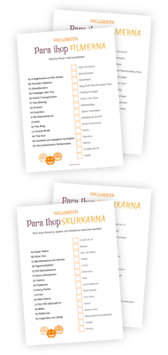 Printable för barnleken Para ihop skurkarna för halloween. Här ska barnen helt enkelt para ihop skurkar från filmer med sina medskurkar. Lugn och enkel lek för barn på halloweentema!