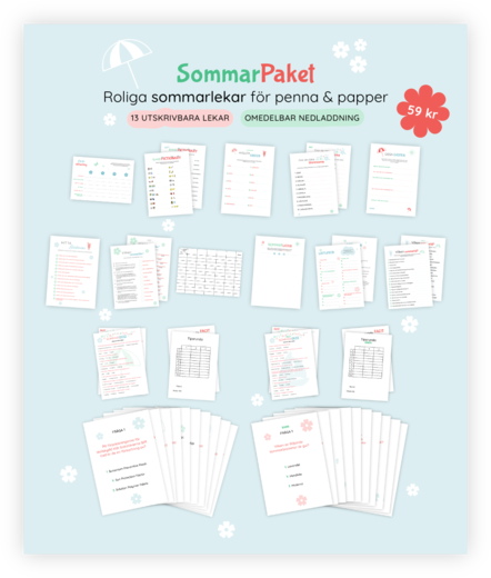 Paket med 13 sommar-printables